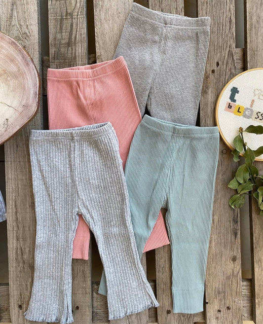 Thick ribbed cotton legging