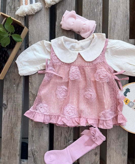 Flower dress romper