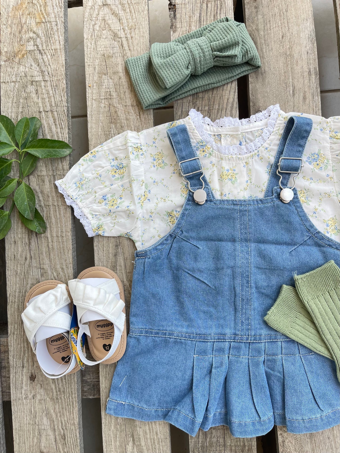floral top and dress set