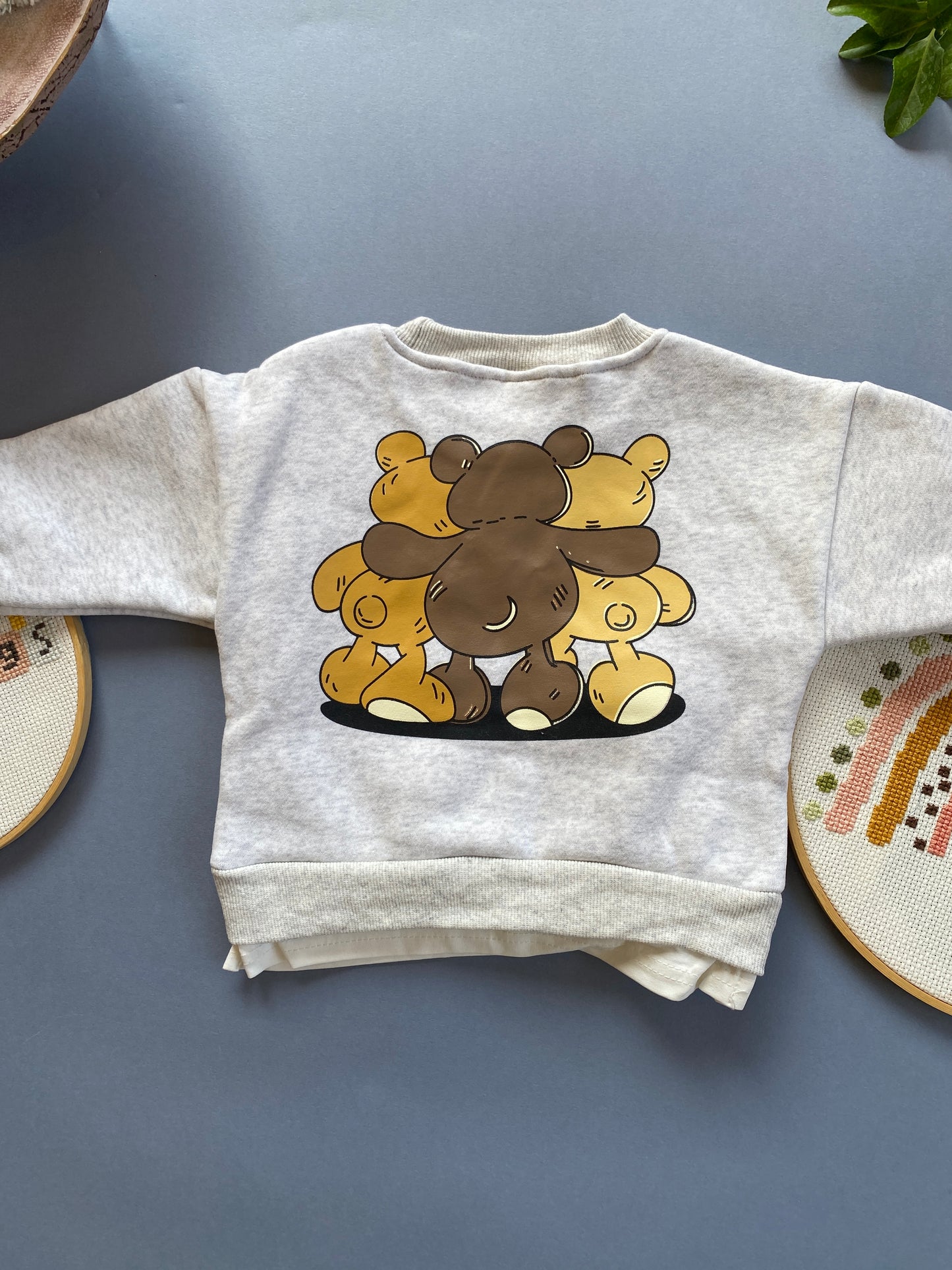 Bear fleece inside set