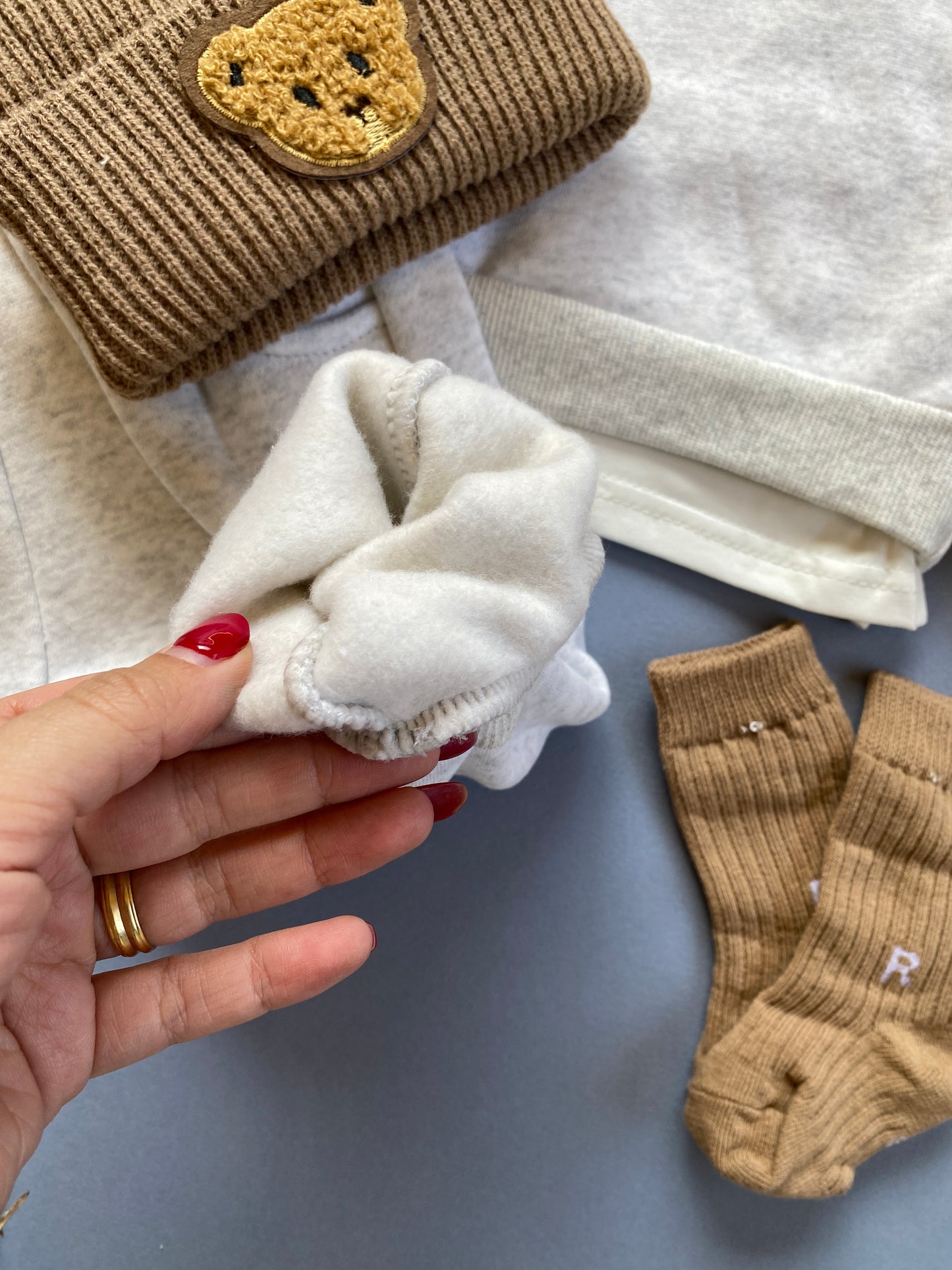 Bear fleece inside set