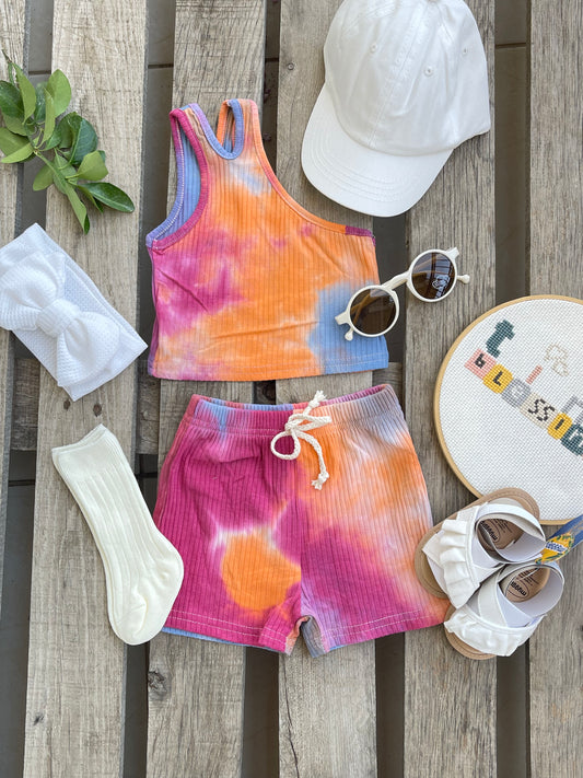 one shoulder cotton set