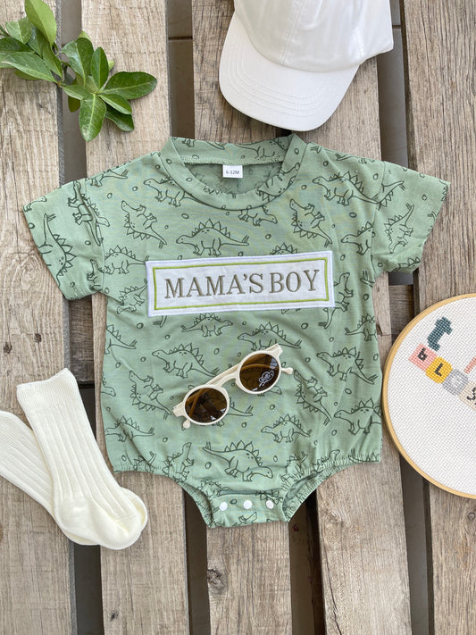 mamas boy dino romper